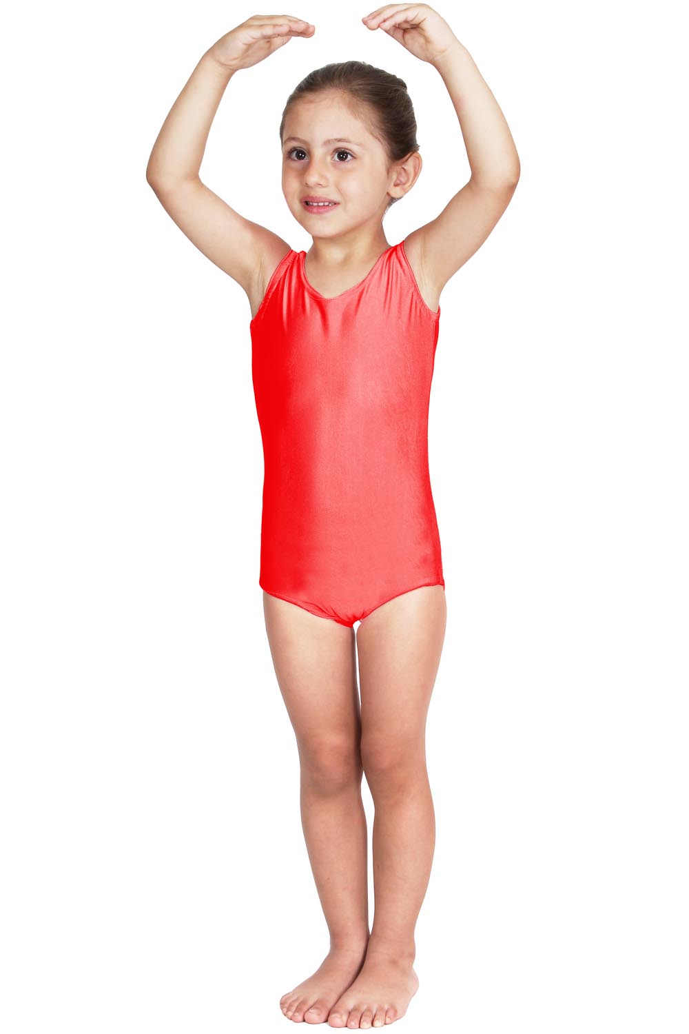 BODY DANZA LYCRA SMANICATO ROSSO BABY